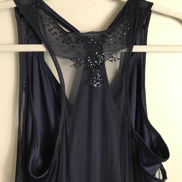 American Eagle Layered Sheer Beaded Dress-Sleeveless-Large - Picture 5 of 9